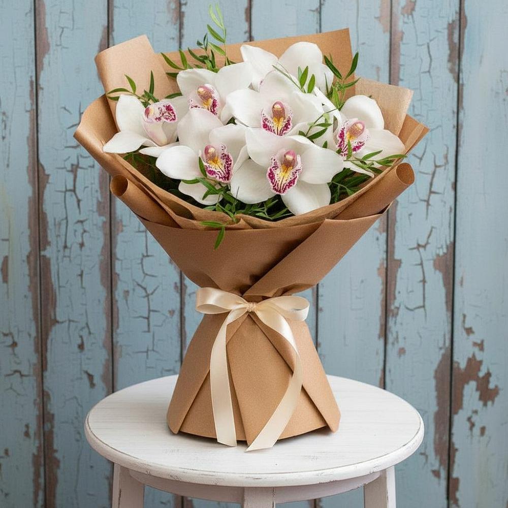 Букет цветов из: Орхидеи и Розы в Мильково Камчатского края