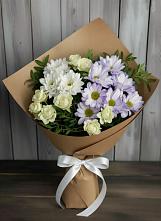 Букет цветов из:  Хризантемы и Розы #REPLACE_PRED# Мильково Камчатского края