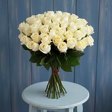 Букет 51 Белая роза Эдлесс Лав #REPLACE_PRED# Мильково Камчатского края
