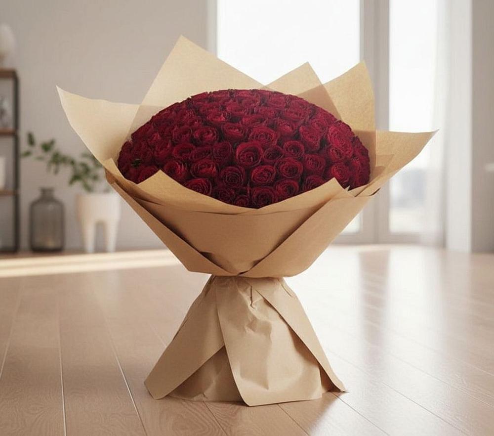 Букет 101 Красная роза в Мильково Камчатского края