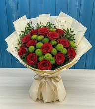 Букет цветов из:  Розы и Хризантемы в Мильково Камчатского края