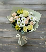 Букет цветов из:  Альстромерии, Розы и Хризантемы в Мильково Камчатского края