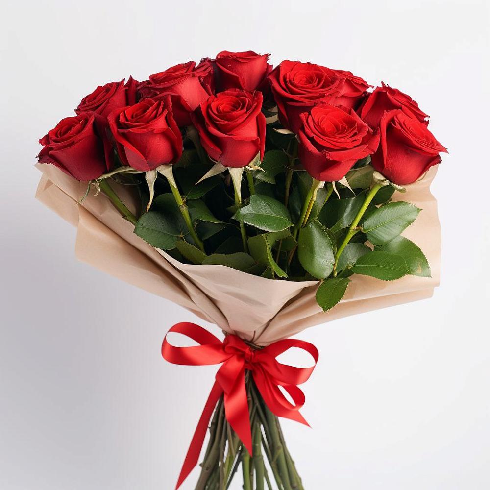 Букет 11 Красных роз Эдлесс Лав в Мильково Камчатского края