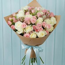 Букет цветов из:  Розы #REPLACE_PRED# Мильково Камчатского края
